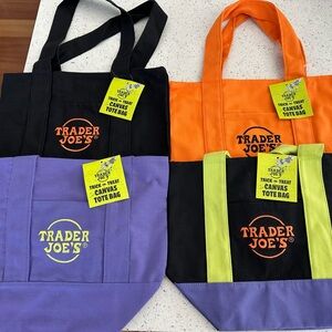 Trader Joe's (set of 4) Mini Canvas Tote Bags